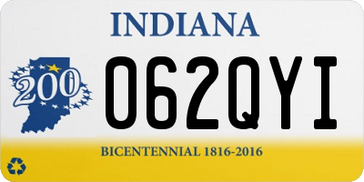 IN license plate 062QYI
