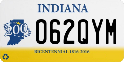 IN license plate 062QYM