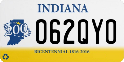 IN license plate 062QYO