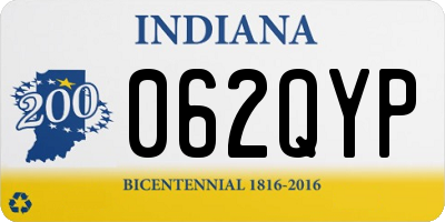 IN license plate 062QYP
