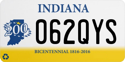 IN license plate 062QYS