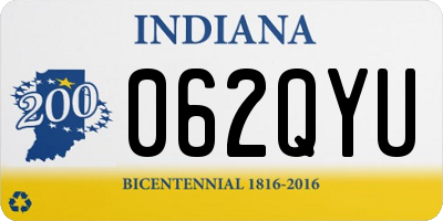 IN license plate 062QYU