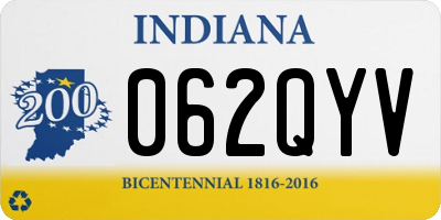 IN license plate 062QYV