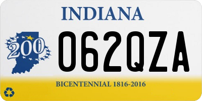 IN license plate 062QZA