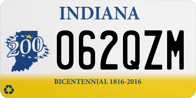 IN license plate 062QZM