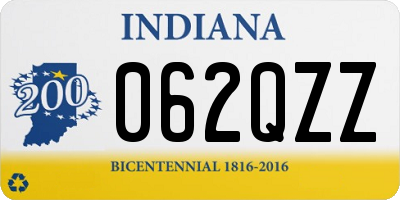 IN license plate 062QZZ