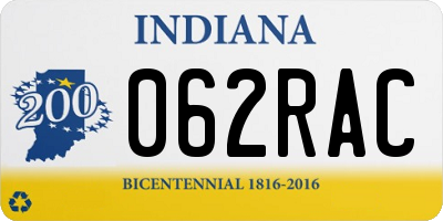 IN license plate 062RAC