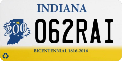 IN license plate 062RAI