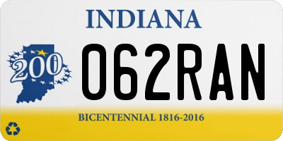 IN license plate 062RAN