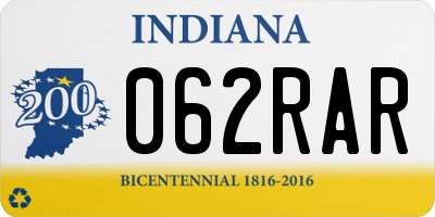 IN license plate 062RAR