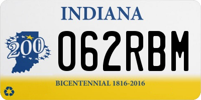 IN license plate 062RBM