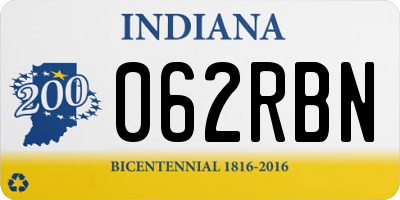 IN license plate 062RBN