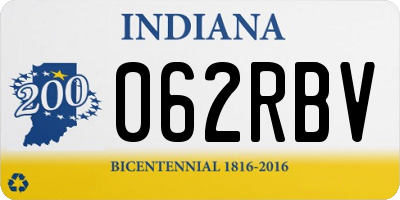 IN license plate 062RBV