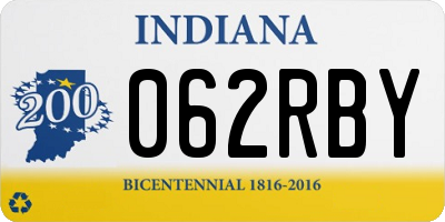 IN license plate 062RBY