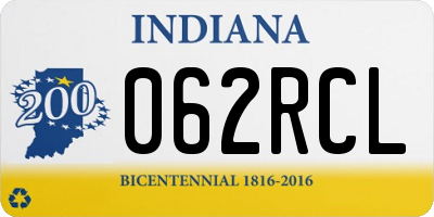 IN license plate 062RCL