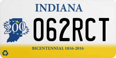 IN license plate 062RCT