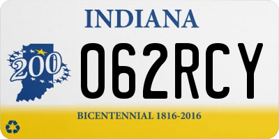 IN license plate 062RCY