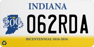IN license plate 062RDA