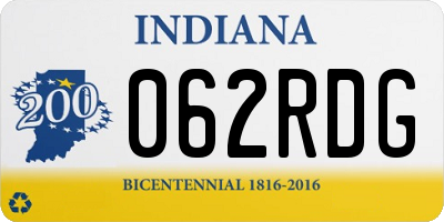 IN license plate 062RDG