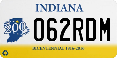 IN license plate 062RDM