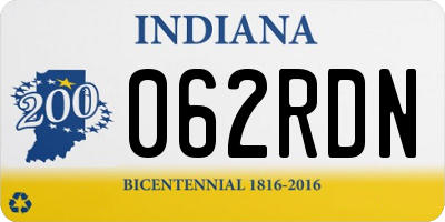 IN license plate 062RDN