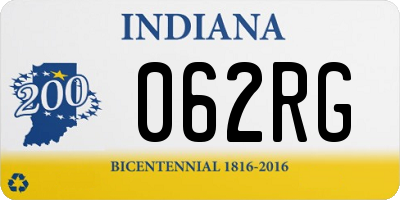 IN license plate 062RG