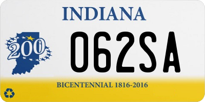 IN license plate 062SA