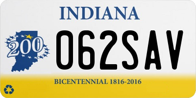 IN license plate 062SAV