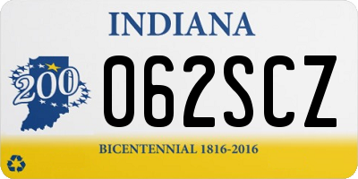 IN license plate 062SCZ