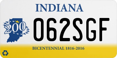 IN license plate 062SGF