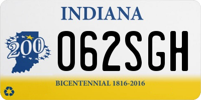 IN license plate 062SGH