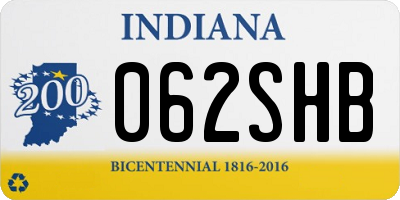 IN license plate 062SHB