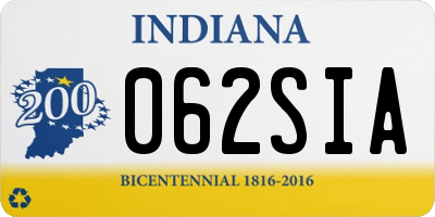 IN license plate 062SIA