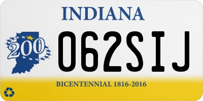 IN license plate 062SIJ