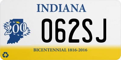 IN license plate 062SJ