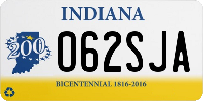 IN license plate 062SJA