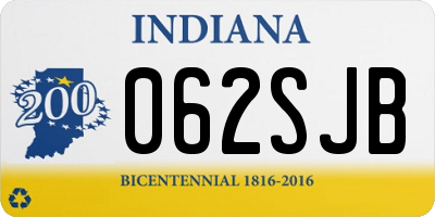 IN license plate 062SJB