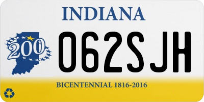 IN license plate 062SJH