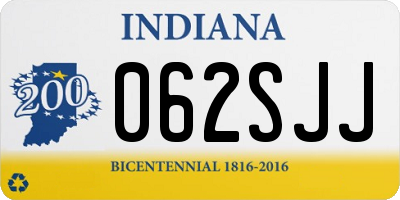 IN license plate 062SJJ