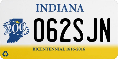 IN license plate 062SJN