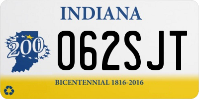 IN license plate 062SJT