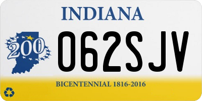 IN license plate 062SJV