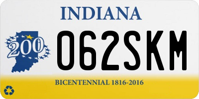 IN license plate 062SKM