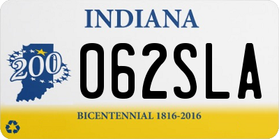 IN license plate 062SLA