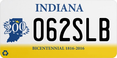 IN license plate 062SLB