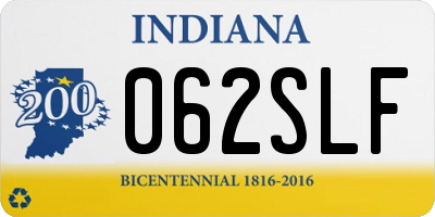 IN license plate 062SLF