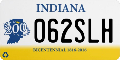 IN license plate 062SLH