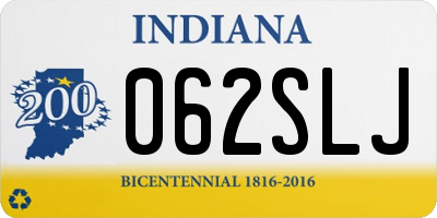 IN license plate 062SLJ