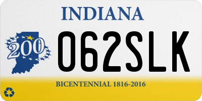 IN license plate 062SLK
