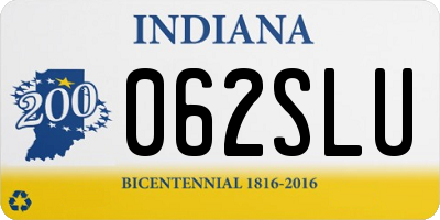 IN license plate 062SLU